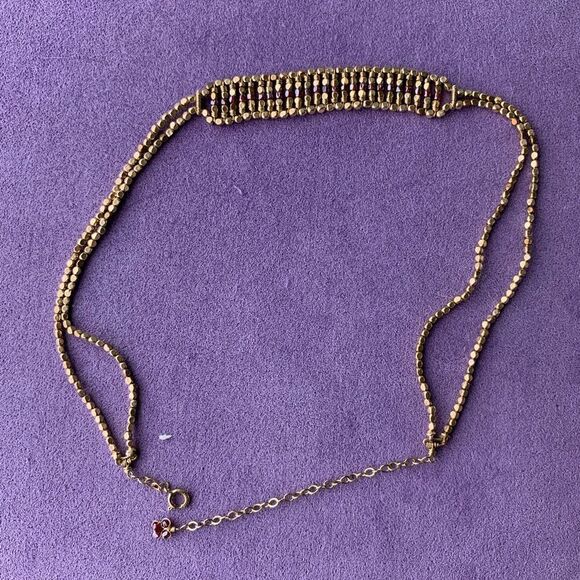 1990’s 12 k gf hand made beaded choker necklace for Eve.com new old stock GIFT! - Picture 4 of 8
